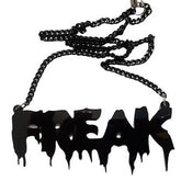 Freak Acrylic Statement Chain Necklace